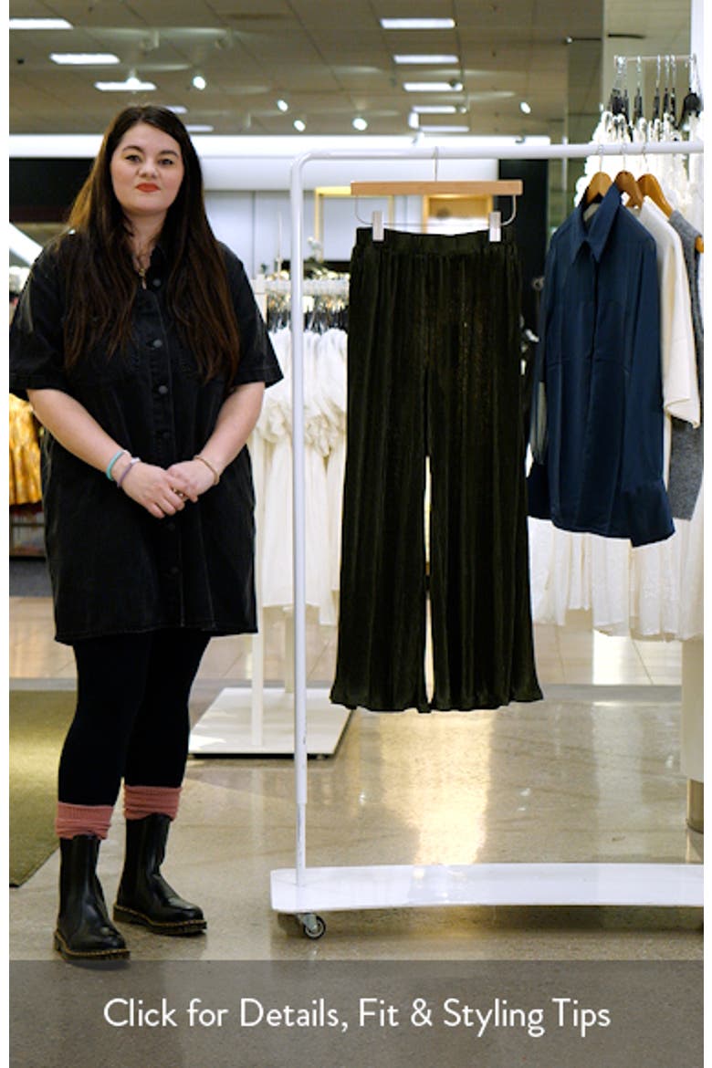 Leria Plissé Wide Leg Satin Pants video