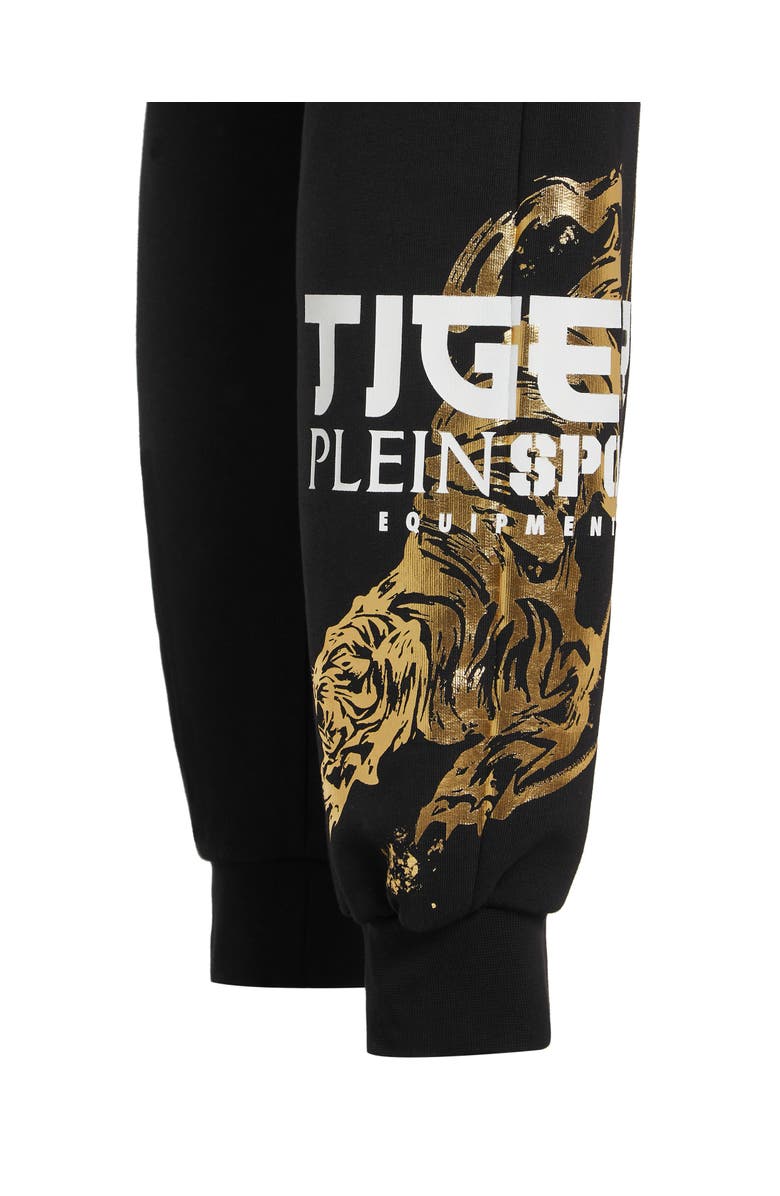 PLEIN SPORT Jogging Trousers Tiger Tokyo Men, Alternate, color, Black/Lightgold