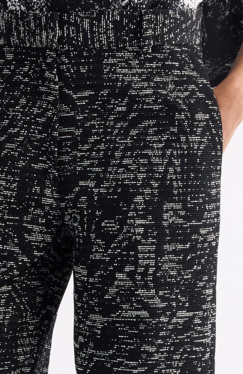 Dries Van Noten Paxy Abstract Swirl Jacquard Straight Leg Pants, Alternate, color, Black
