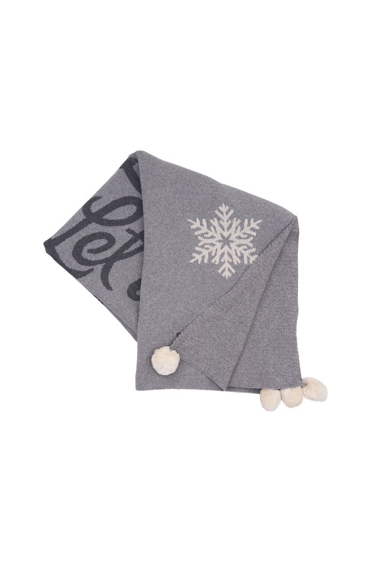 C&F Home Let it Snow Throw, Main, color, Gray