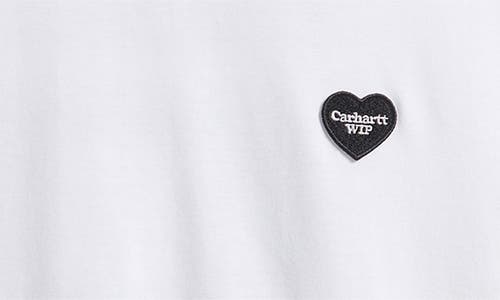 Carhartt Work In Progress Heart Ii Hartt Organic Cotton Graphic T-shirt In White