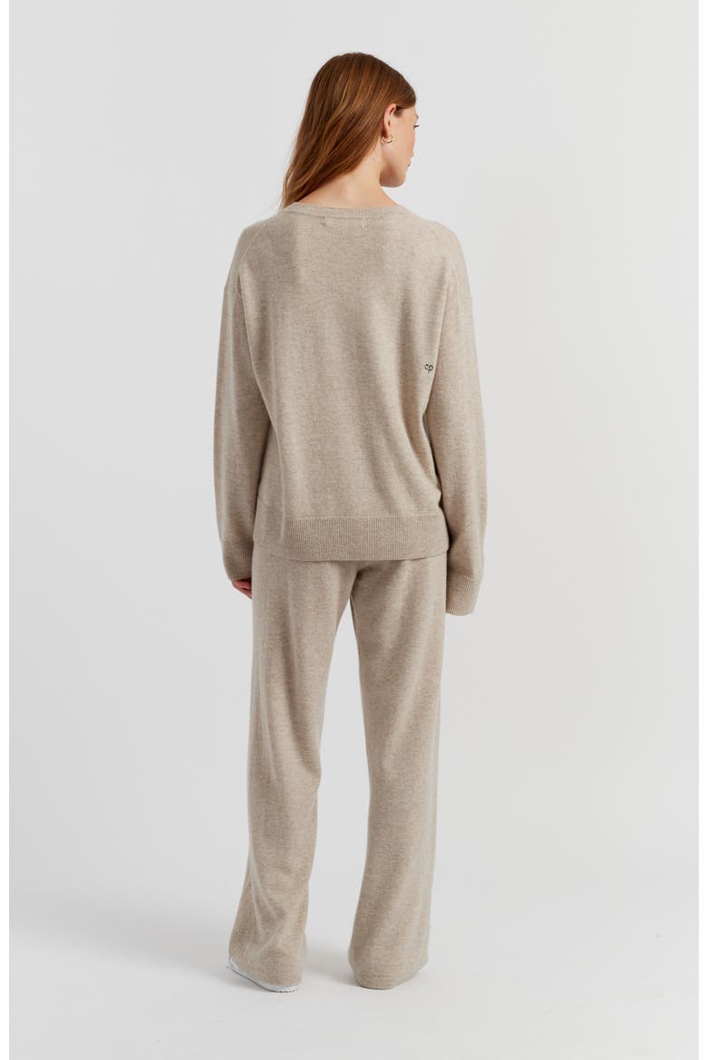 Wool-Cashmere Miffy Peek-Pocket Sweater, Alternate, color, Soft Oat