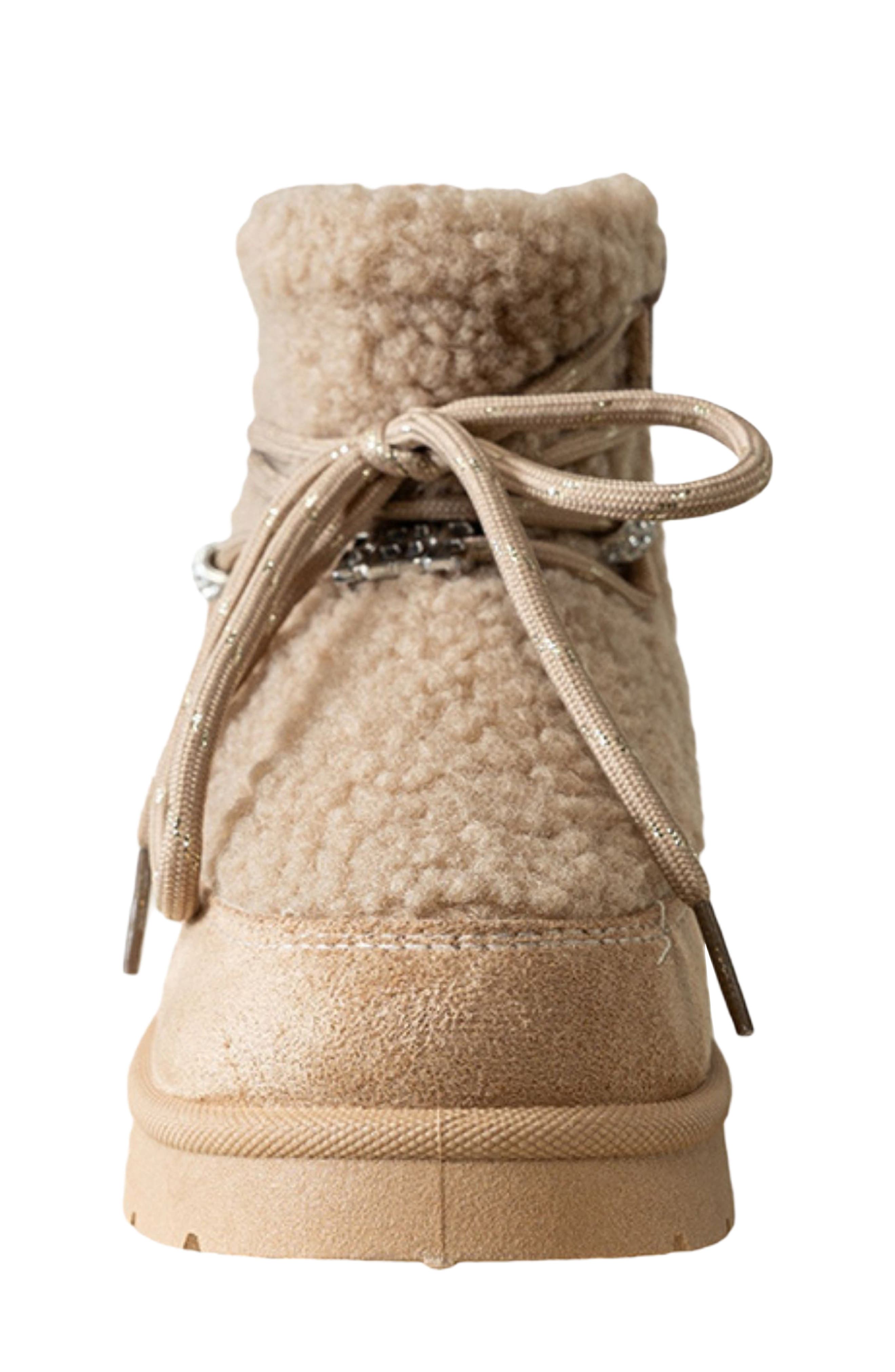 Kids' Faux Shearling Hybrid Boot, Alternate, color, SAND