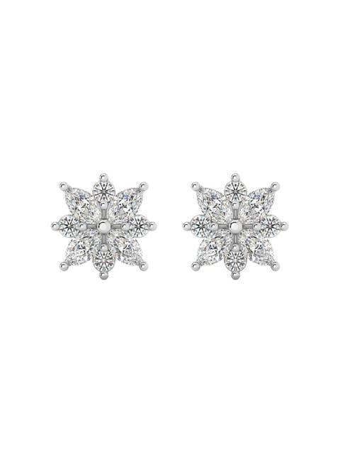 1/2Ct Marquise Star Diamond Earrings 14k Gold Earrings Lab Grown