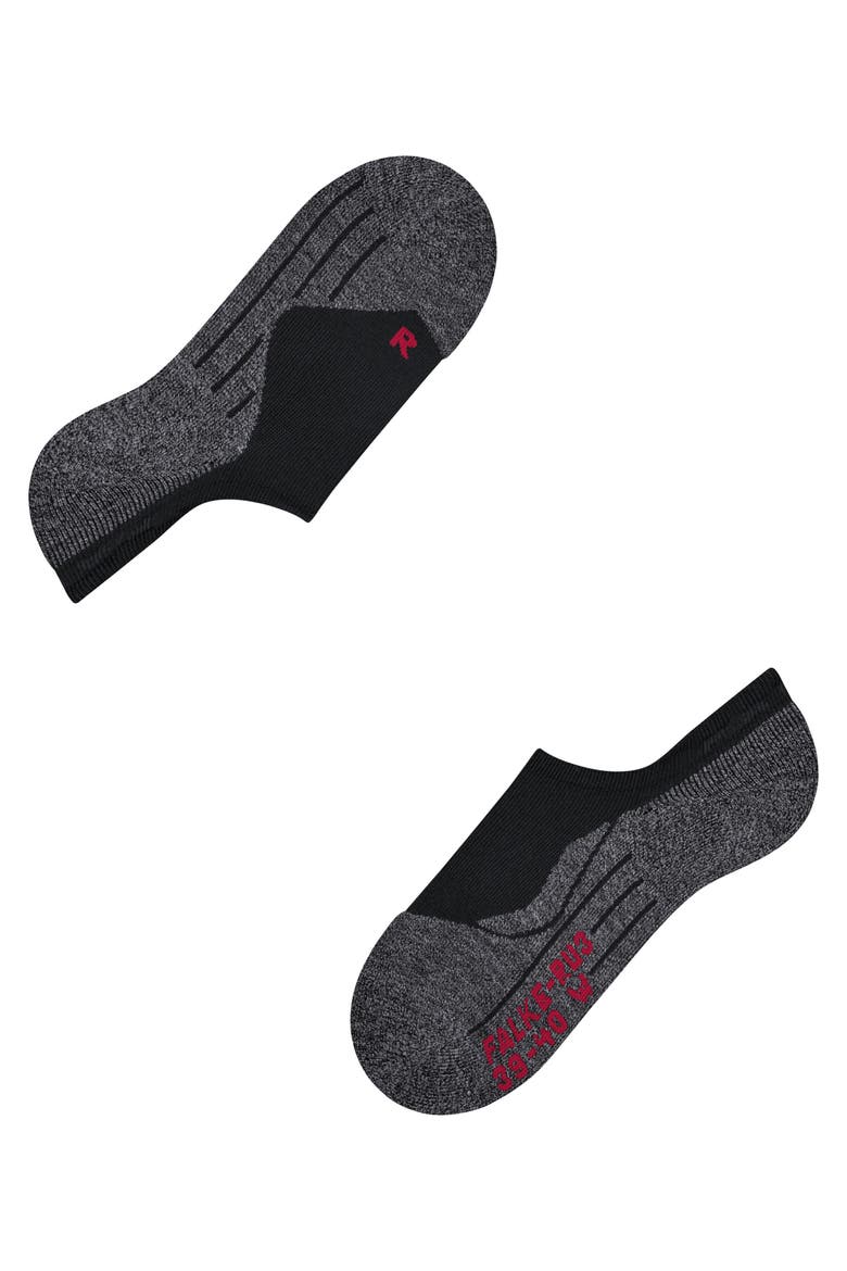 RU3 Comfort Invisible Running Socks, Alternate, color, Black-Mix