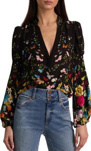 Alice + Olivia Helen Floral Top