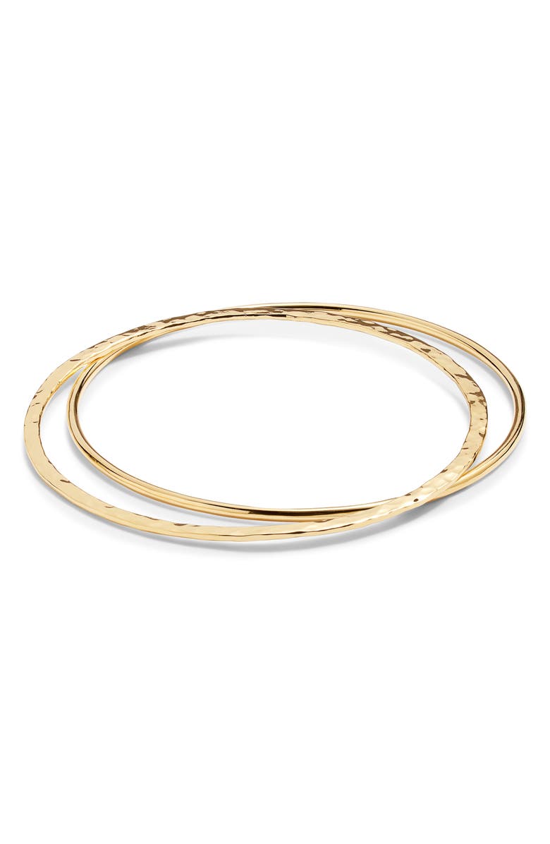 Kiara by Ki-ele Naomi Set of Two Bangle Bracelets, Main, color, Gold