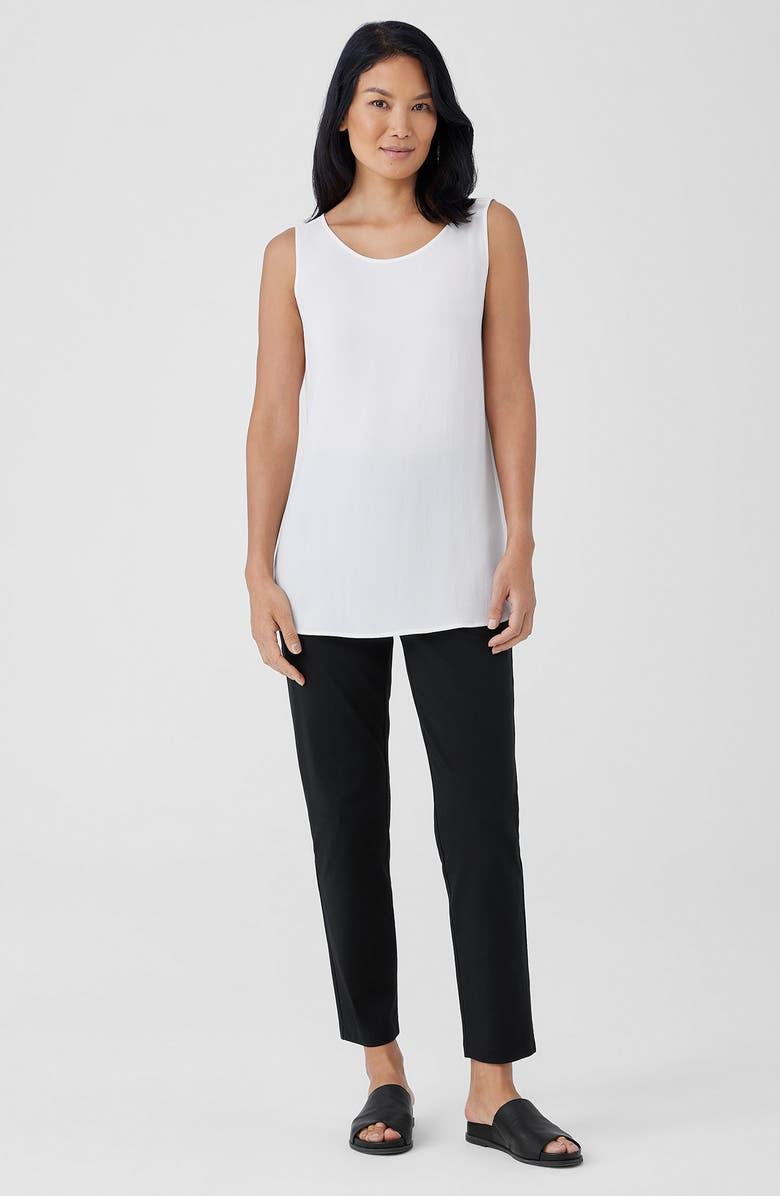 Eileen Fisher Slim Ankle Pants, Alternate, color, Black