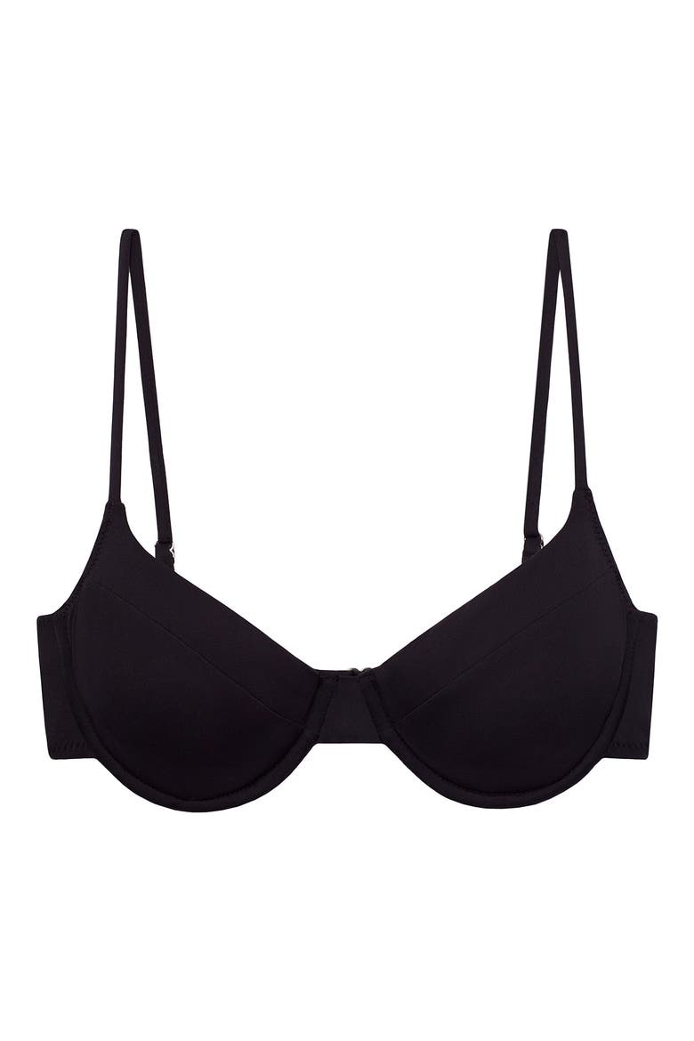 Underwire Bikini Top, Alternate, color, BLACK