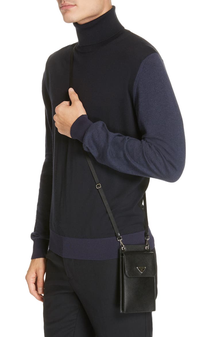 Over Neck Travel Wallet, Alternate, color, NERO