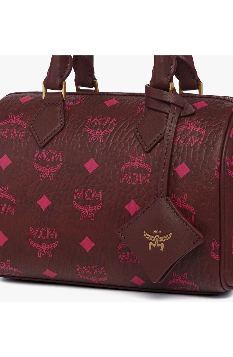 MCM Ella Boston Bag in Maxi Visetos, Alternate, color, Cinnamon