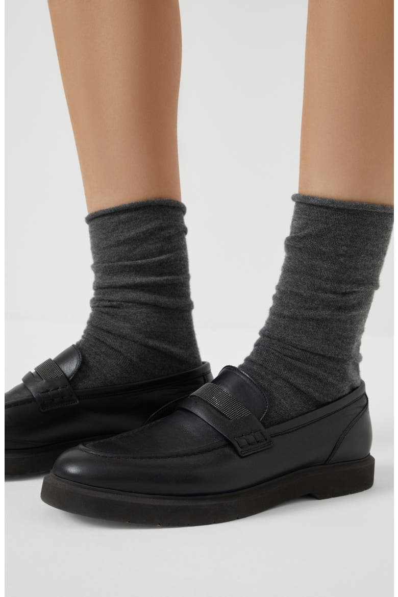Cashmere knit socks, Alternate, color, Anthracite