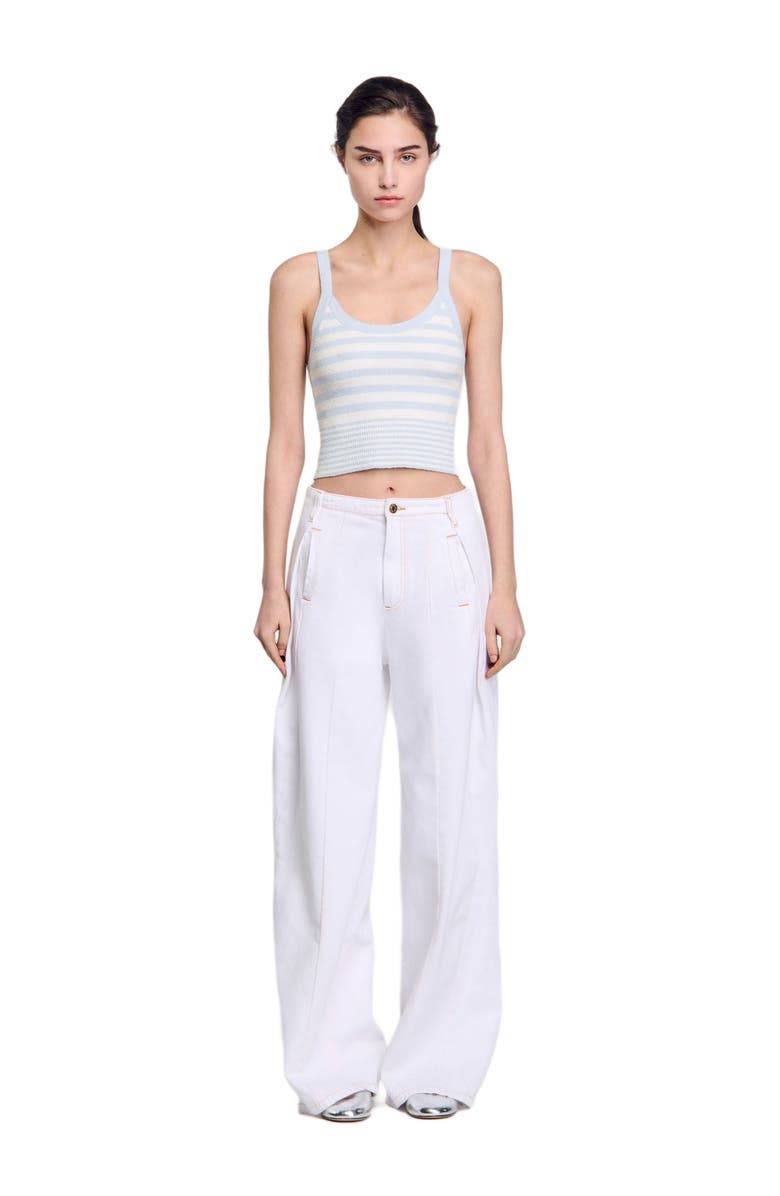 SANDRO Knit vest top, Alternate, color, 