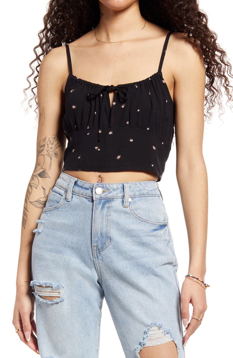 BP. Tie Detail Crop Camisole, Main, color,