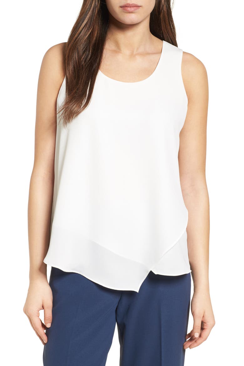 Promenade Asymmetrical Double Layer Tank, Main, color, PAPER WHITE