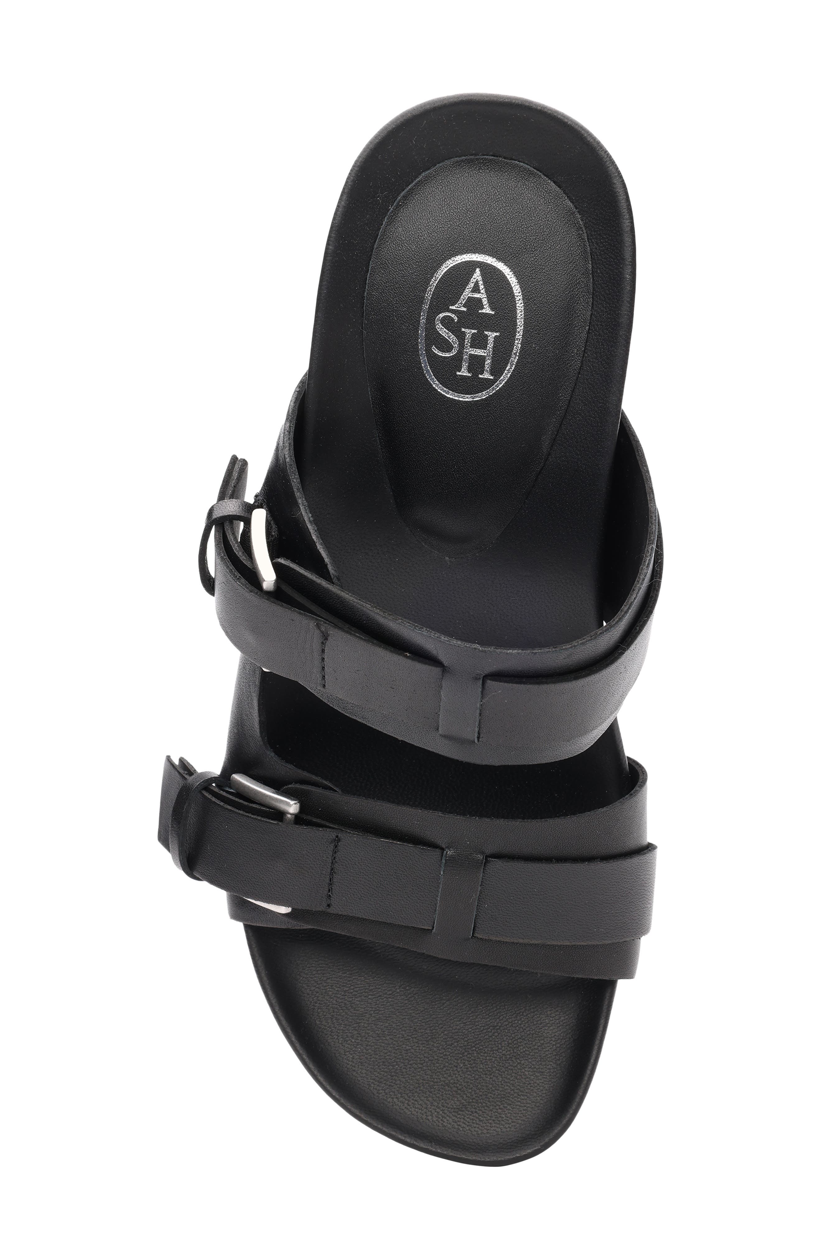 Ash Jakarta Genuine Calf Hair Slide Sandal, Alternate, color, Black