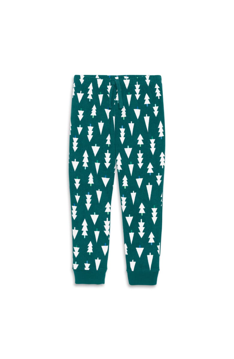 Primary Kids Fleece PJ Jogger, Main, color, Spruce Trees