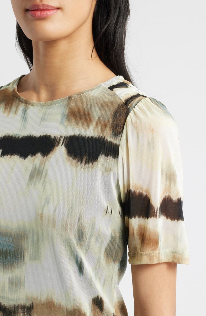 Anne Klein Abstract Print Mesh Top, Alternate, color, 