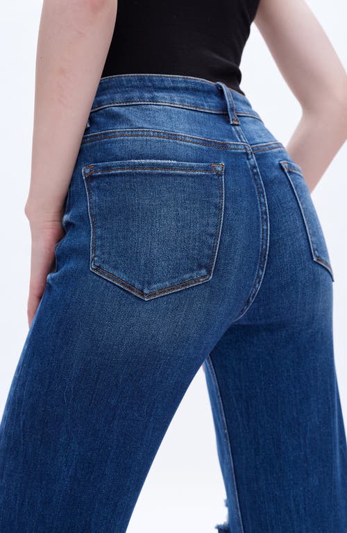 Bayeas Distressed High Waist Wide Leg Jeans