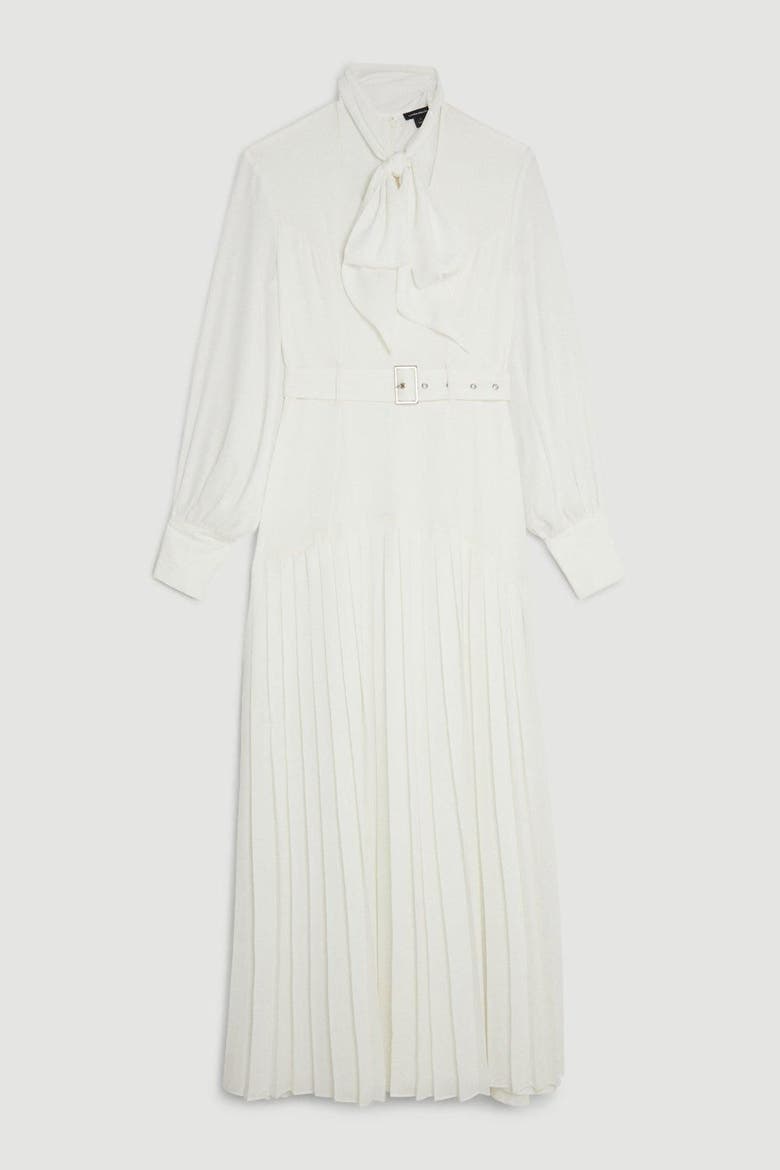 Jersey Ponte Georgette Mix Maxi Dress, Alternate, color, Ivory