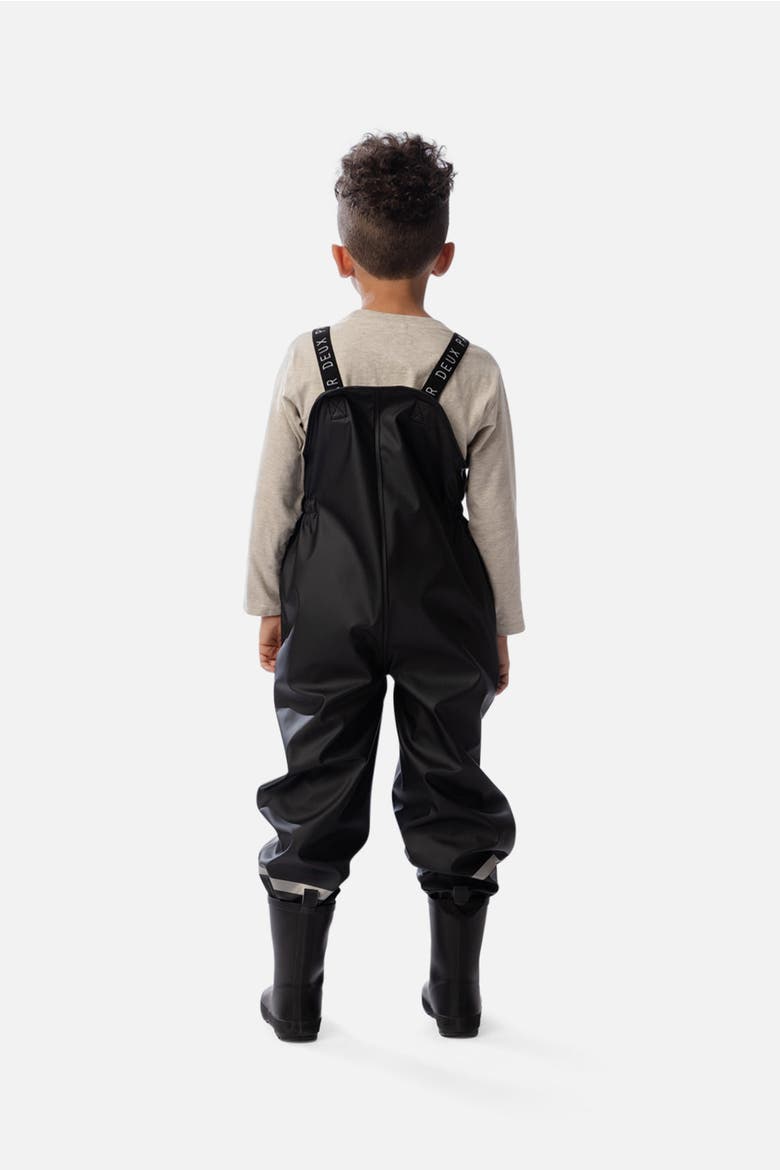 Rain Adjustable Suspender Reflective Ankle Overalls, Alternate, color, Black