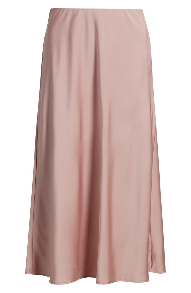 Tahari ASL Satin Midi Skirt, Main, color, Rose Petal