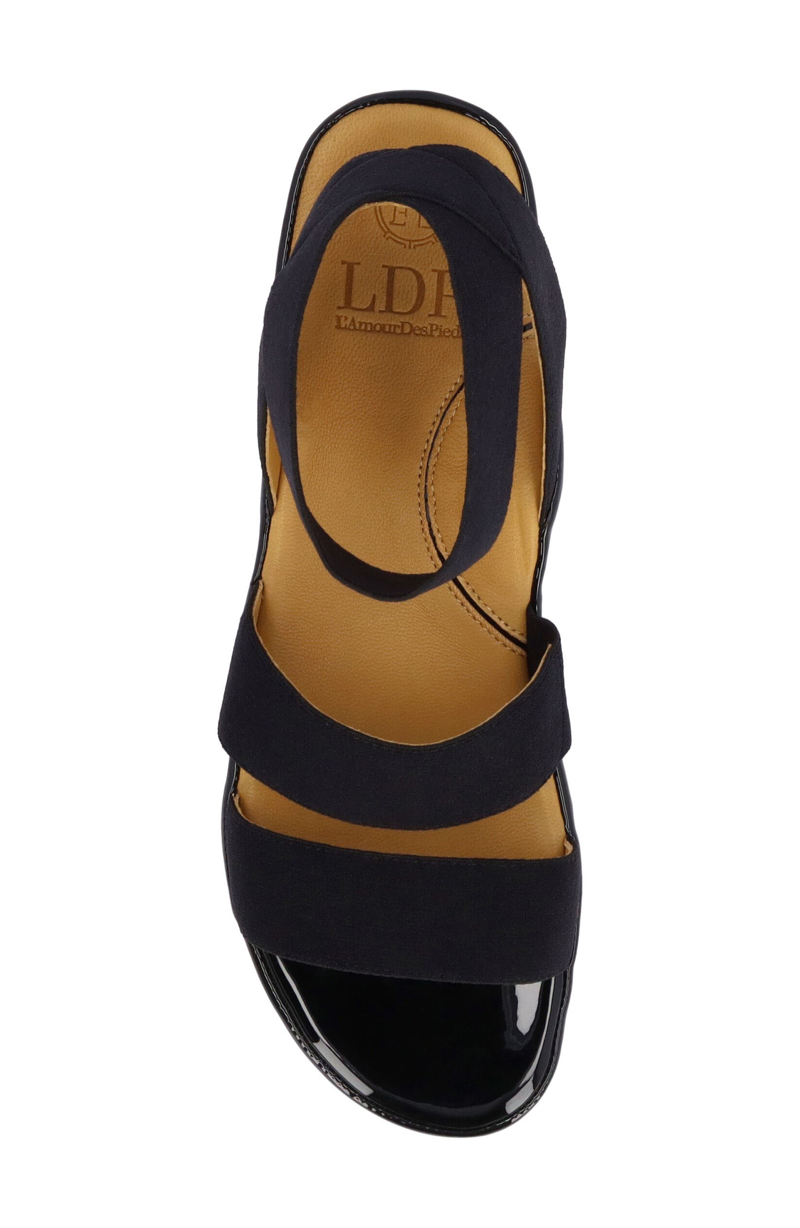 L'Amour des Pieds Avaleena Ankle Strap Sandal, Alternate, color, Black