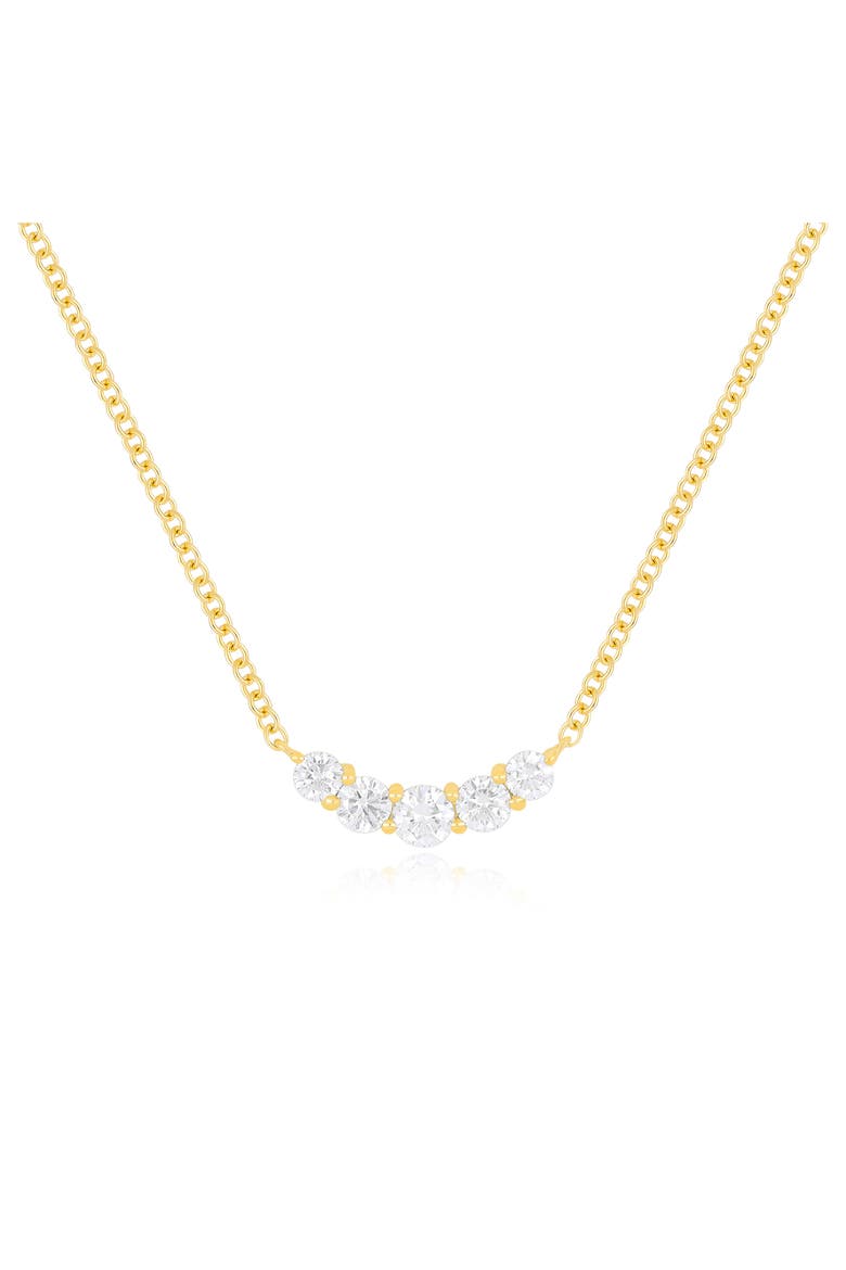 Graduated Diamond Arc Pendant Necklace, Alternate, color, GOLD