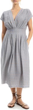 MAX STUDIO Front Pleat Midi Dress