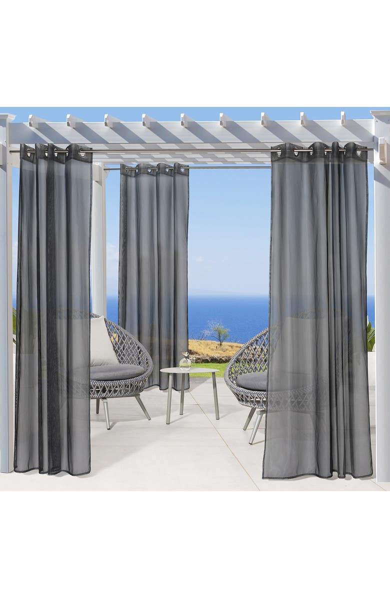 Outdoor Decor by Commonwealth Outdoor Grommet Window Panel, Alternate, color, Black