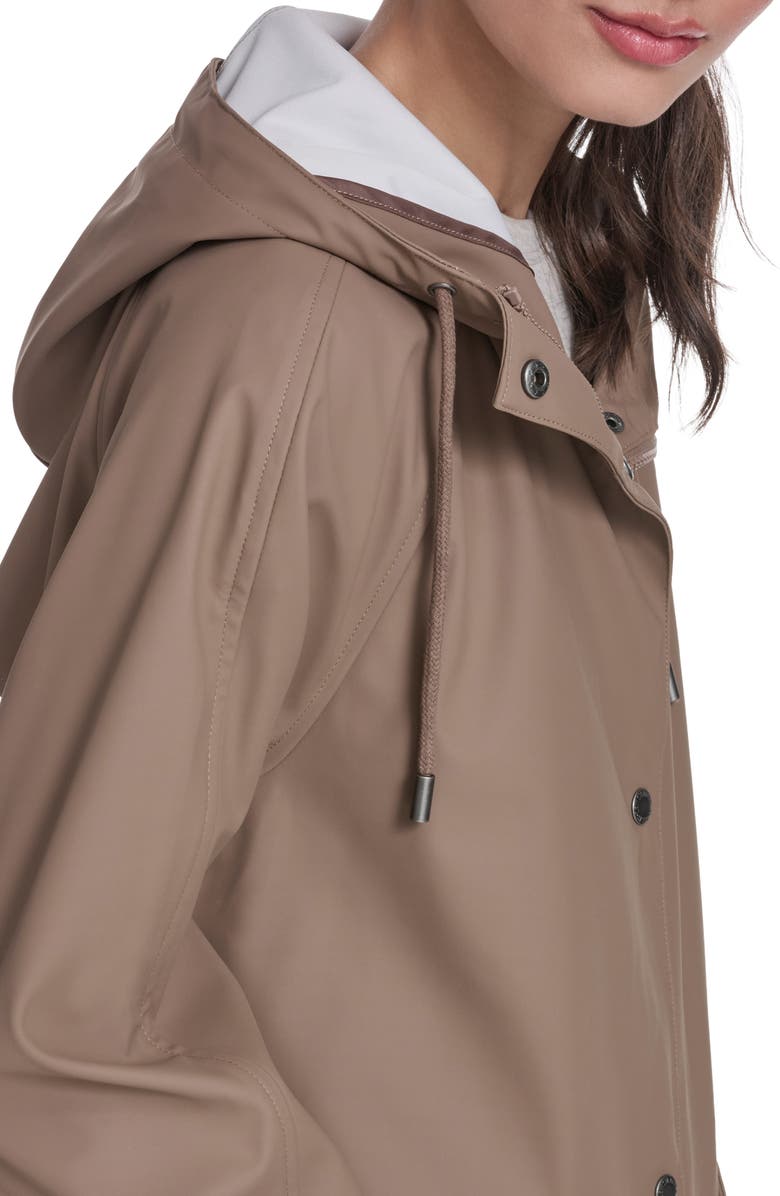 Levi
s Water Resistant Hooded Long Rain Jacket, Alternate, color, Pine Bark