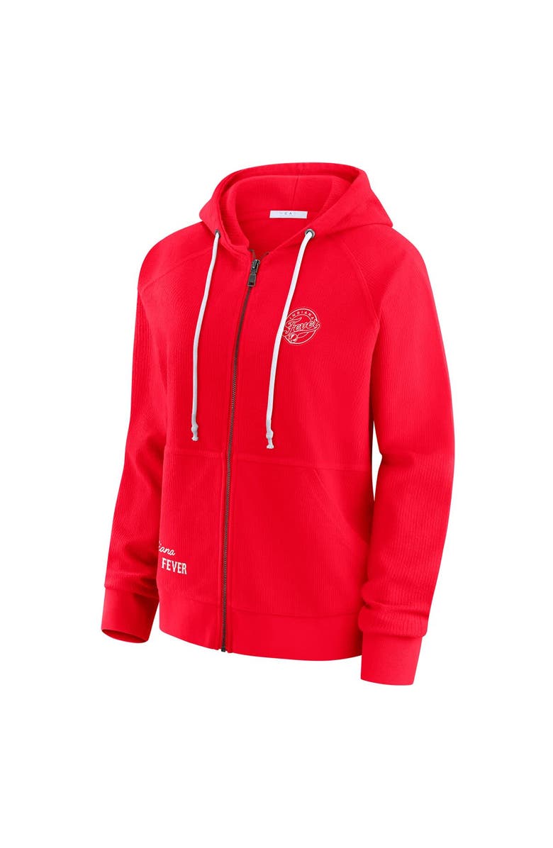 WEAR by Erin Andrews Women's WEAR by Erin Andrews Red Indiana Fever Vintage Full-Zip Raglan Hoodie, Alternate, color,