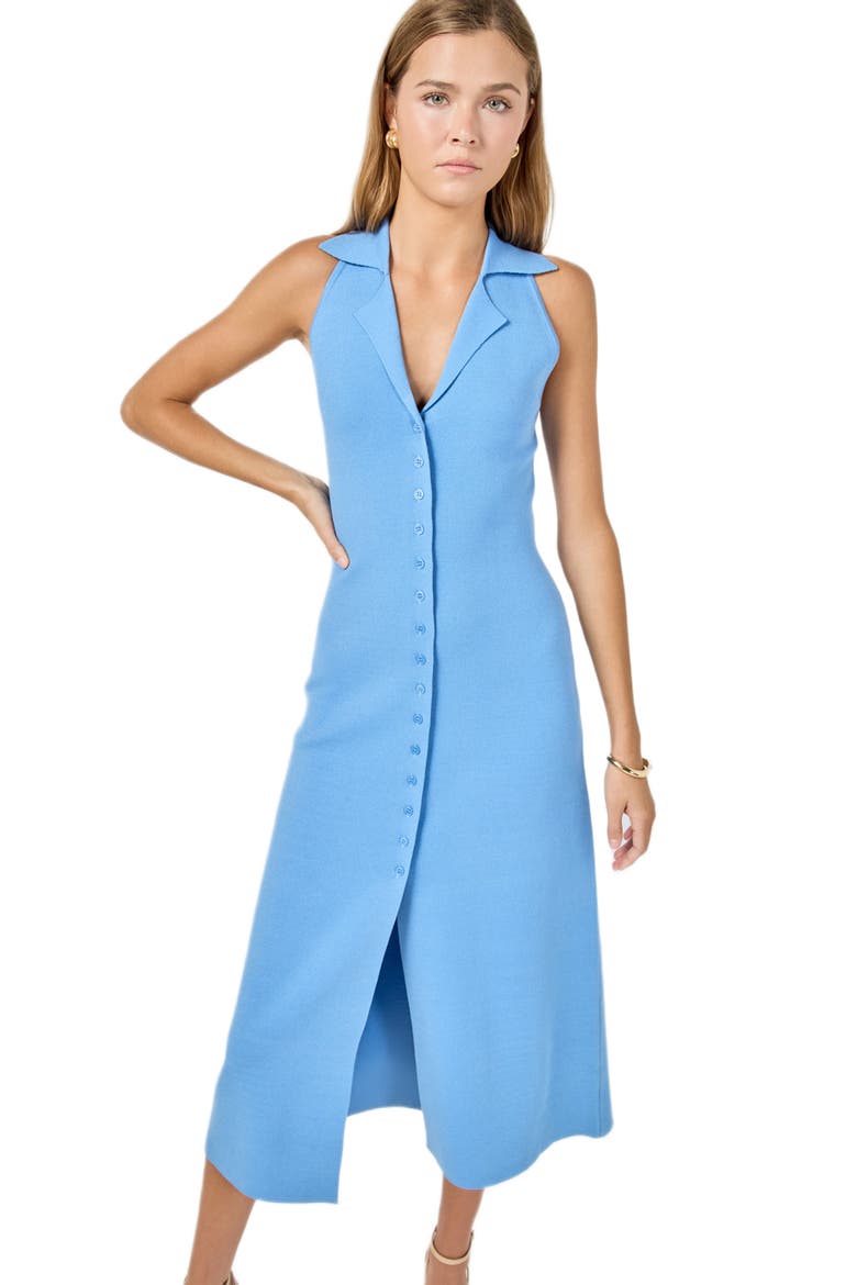 Sleeveless Midi Sweater Dress, Alternate, color, SKY BLUE