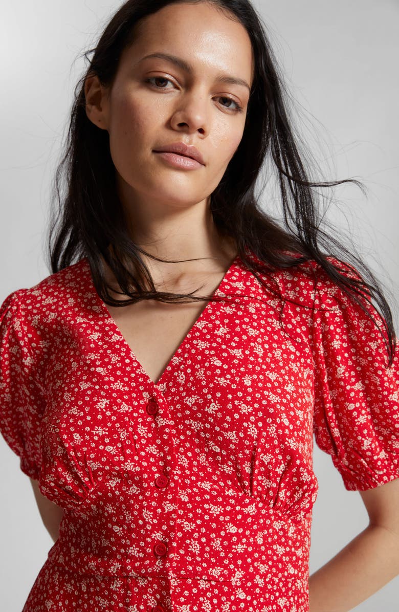 & Other Stories Floral Print Button Front Dress, Alternate, color,