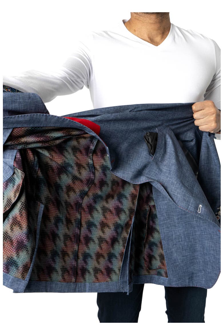 Descartes Unconstructed Slate Blue Blazer, Alternate, color, BLUE
