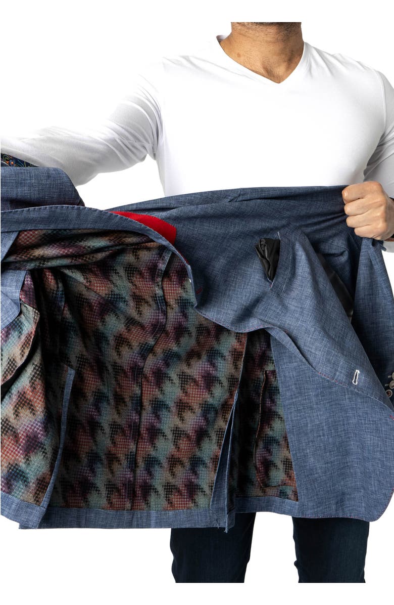 Maceoo Descartes Unconstructed Slate Blue Blazer, Alternate, color, Blue