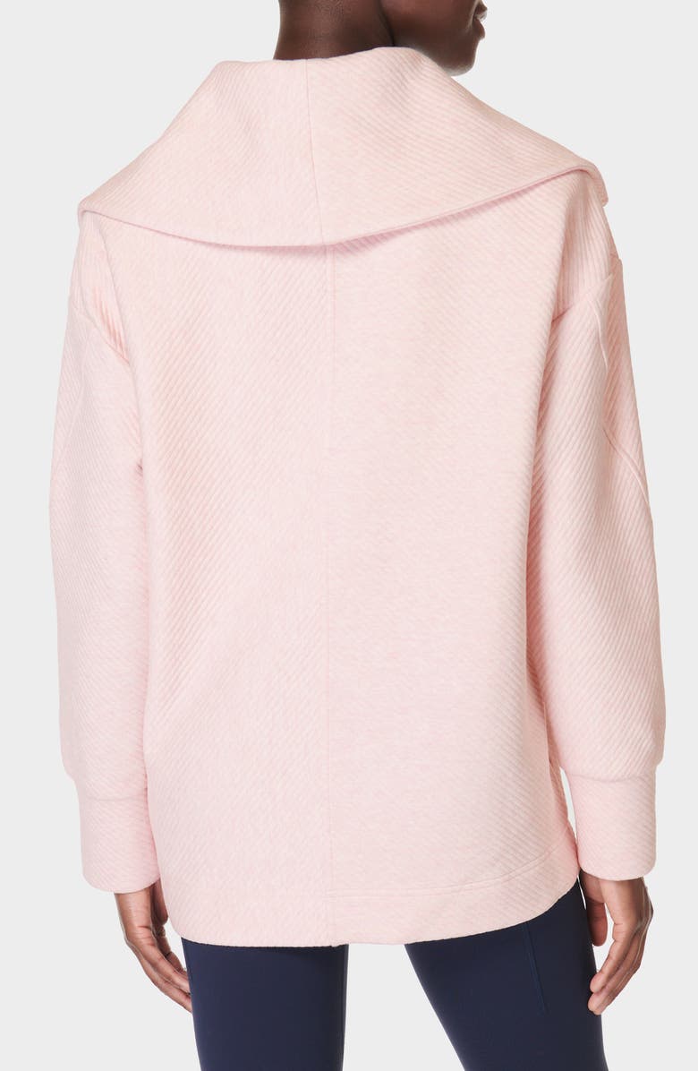 Sweaty Betty Radiant Oversize Half Zip Sweatshirt, Alternate, color, Neutral Pink