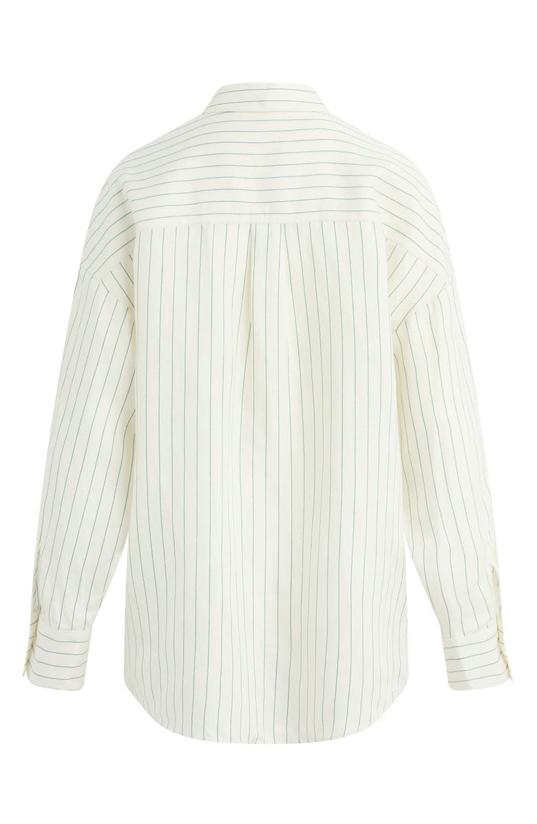 Favorite Daughter Ex Boyfriend Oversize Button-Up Shirt, Alternate, color, Emerald Stripe