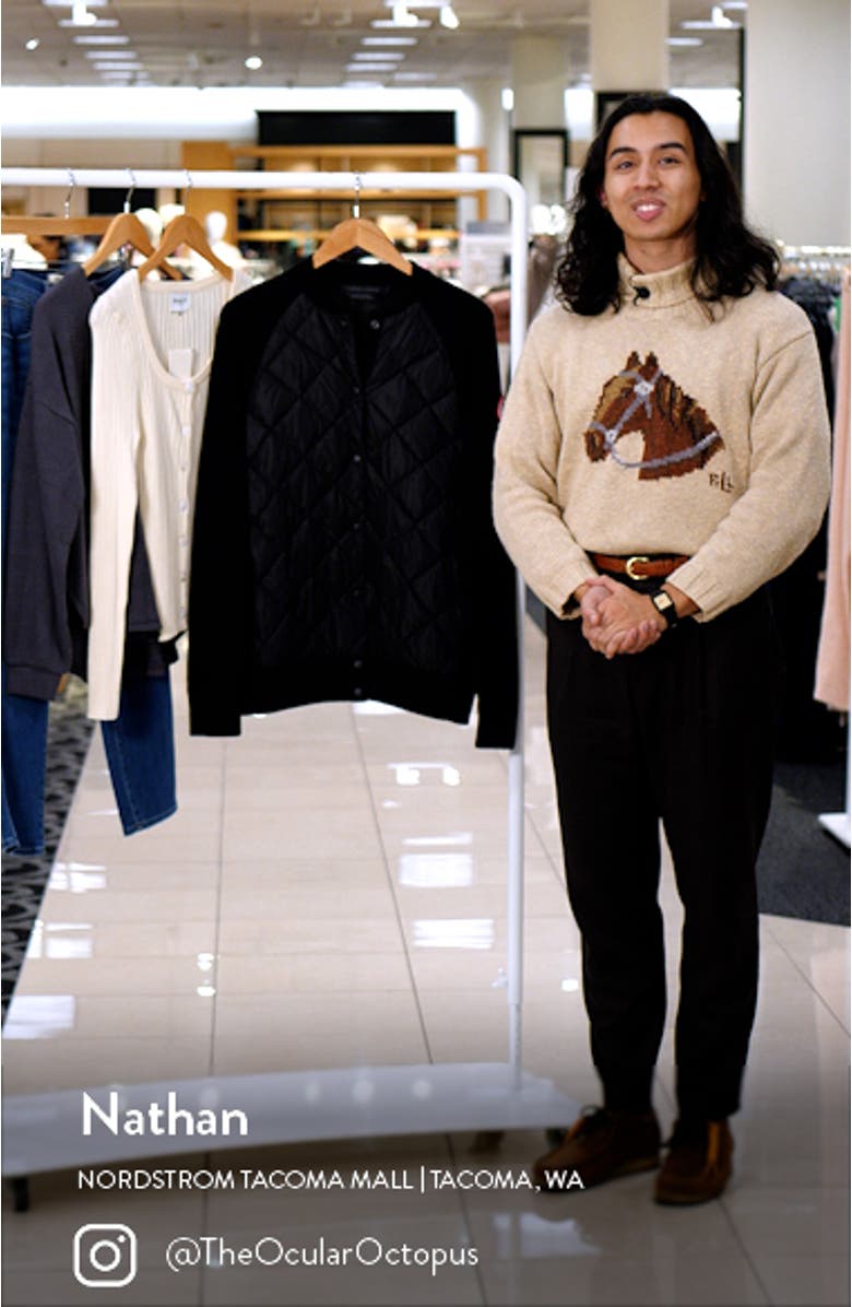 Hybridge<sup>®</sup> 675-Fill Power Down Quilted Bomber Jacket, sales video thumbnail