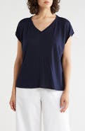 Eileen Fisher V-Neck Organic Linen T-Shirt