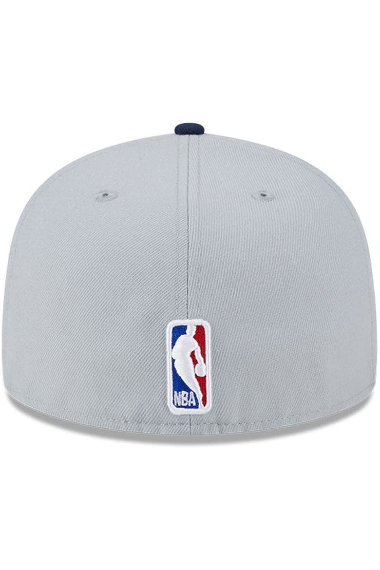 Men's New Era Gray/Navy New Orleans Pelicans Tip-Off Two-Tone 59FIFTY Fitted Hat, Alternate, color, Gray