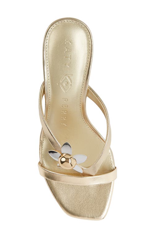 Shop Katy Perry Oceanside Flower Embellishment Sandal In Champagne