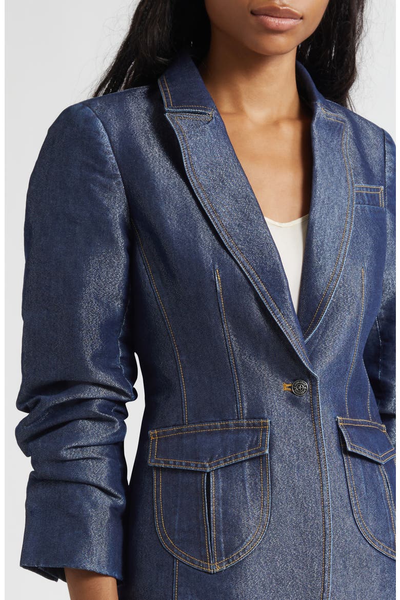 Louisa Denim Blazer, Alternate, color, MINUIT