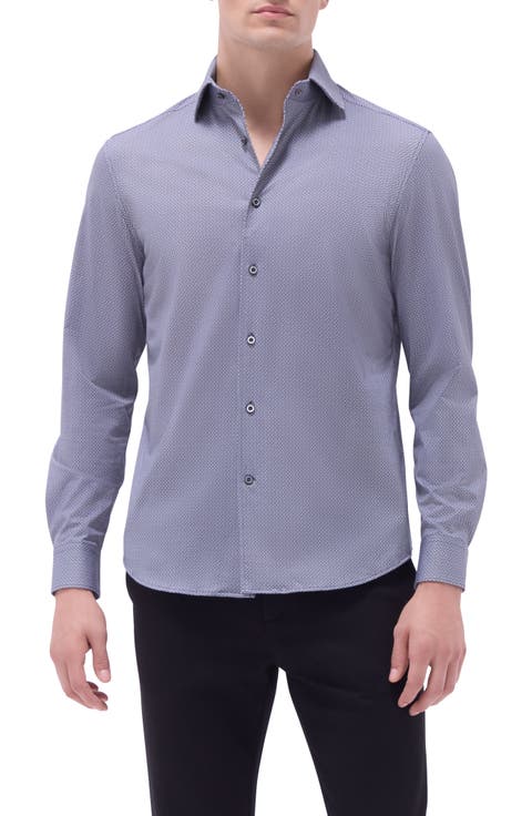 Devon OoohCotton® Geo Print Button-Up Shirt