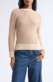 Veronica Beard Orlian Stripe Stretch Cotton Sweater