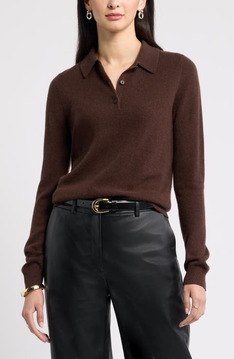 Cashmere Polo Sweater