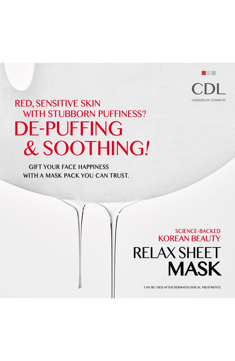 Candorlov Face Mask Relax Sheet Mask, Alternate, color, White