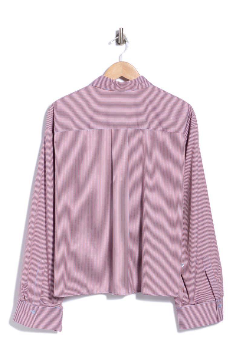 J.D. Striped Button Down Shirt, Alternate, color, RUST / BLUE
