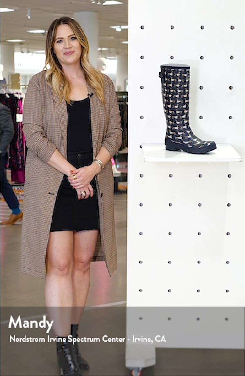 'Welly' Print Rain Boot, sales video thumbnail