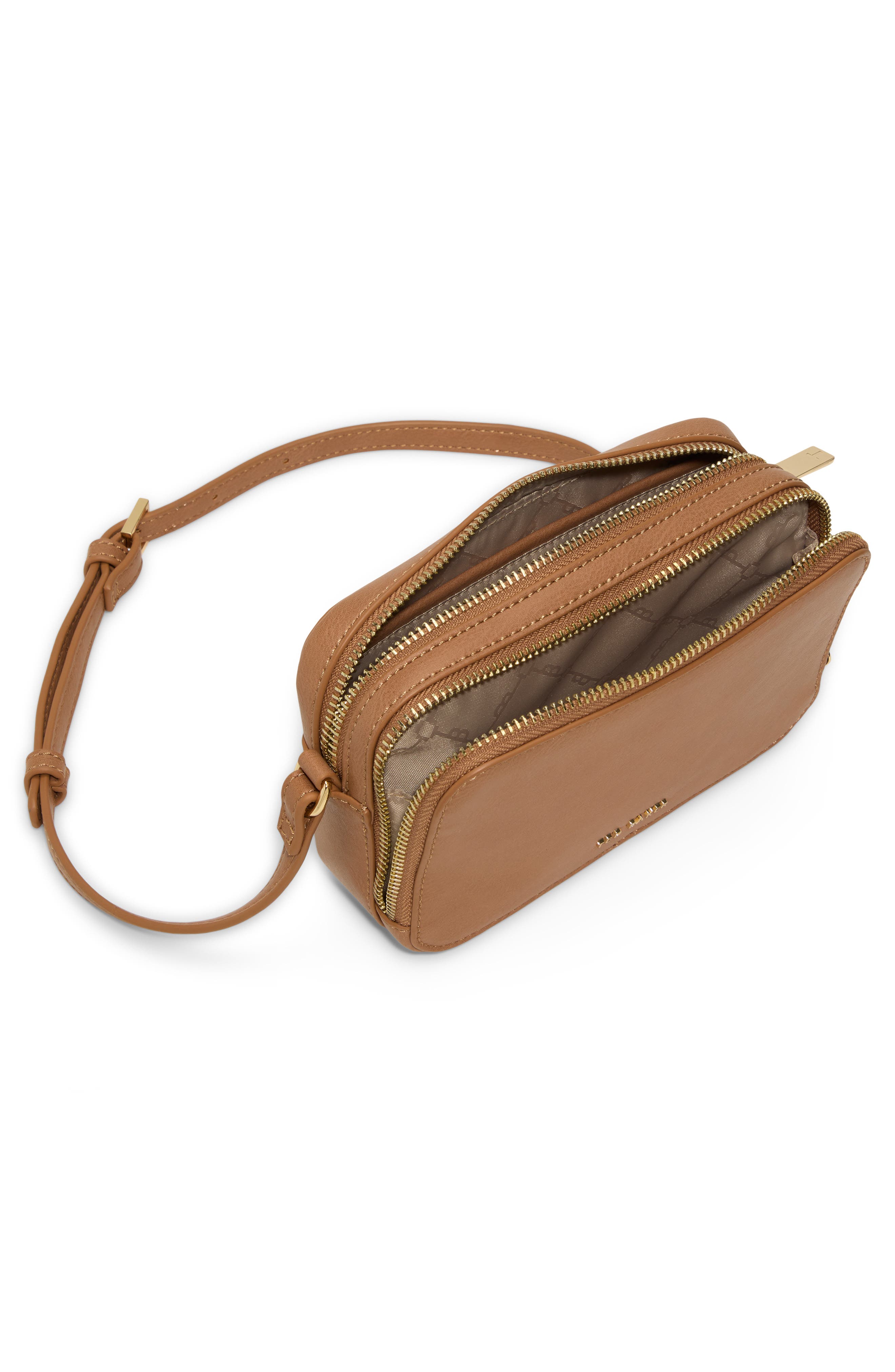 Stina Faux Leather Crossbody Bag, Alternate, color, TAN